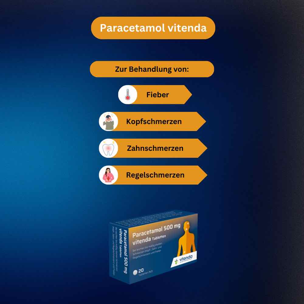 PARACETAMOL 500 mg vitenda Tabletten